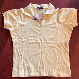 Like new yellow women’s Burberry polo shirt